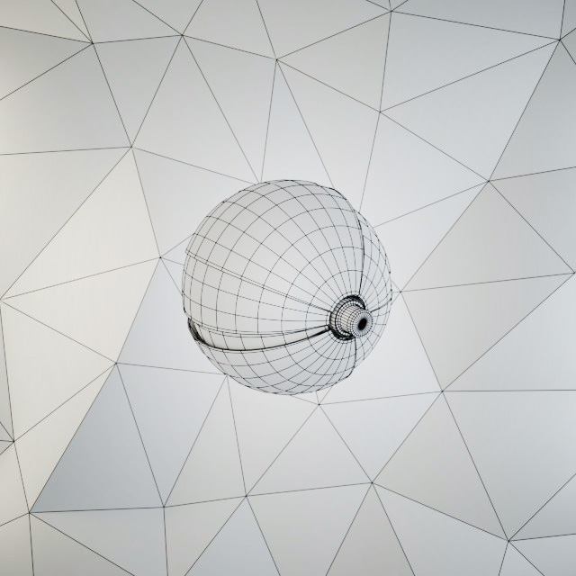 weekly render wireframe image of Sphere rotation