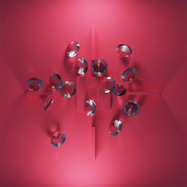 Falling diamonds