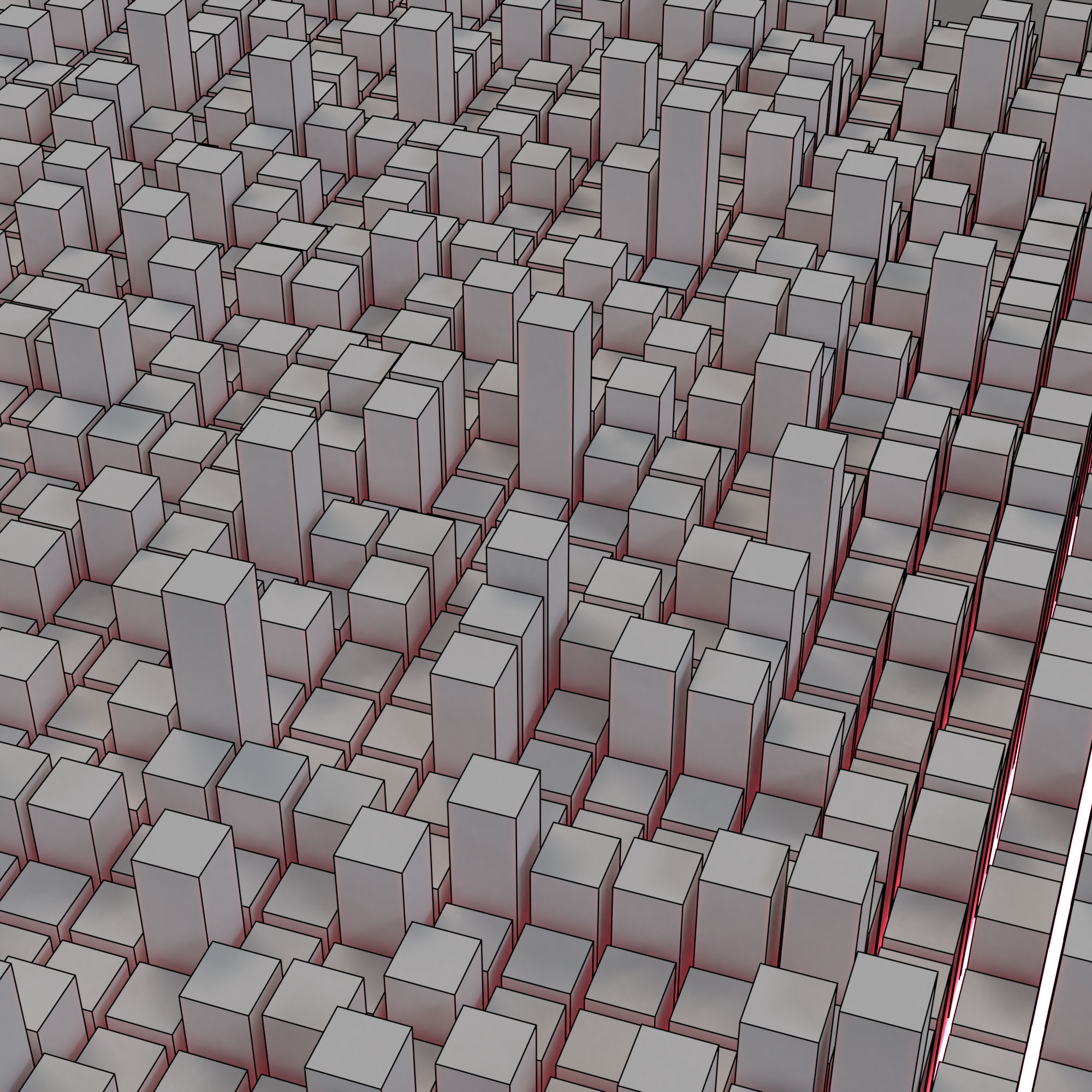 weekly render wireframe image of Pillars of ???