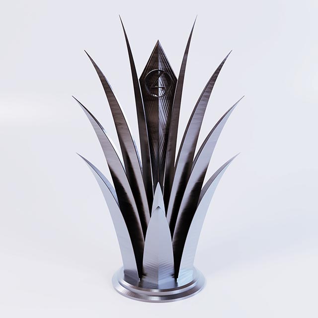 ArtDeco Leaves Sculpture