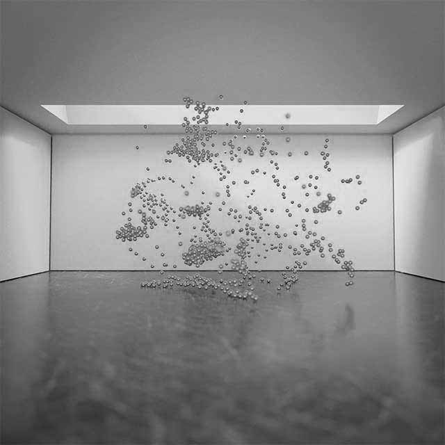 weekly render wireframe image of Digital Art Gallery