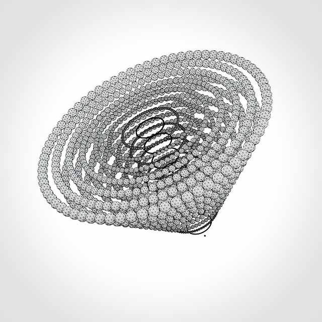 weekly render wireframe image of HSV Cone