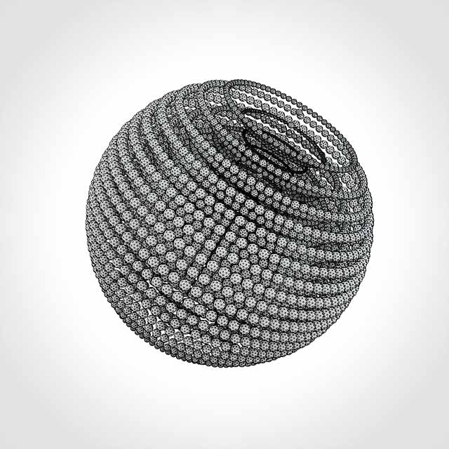 weekly render wireframe image of LAB Sphere